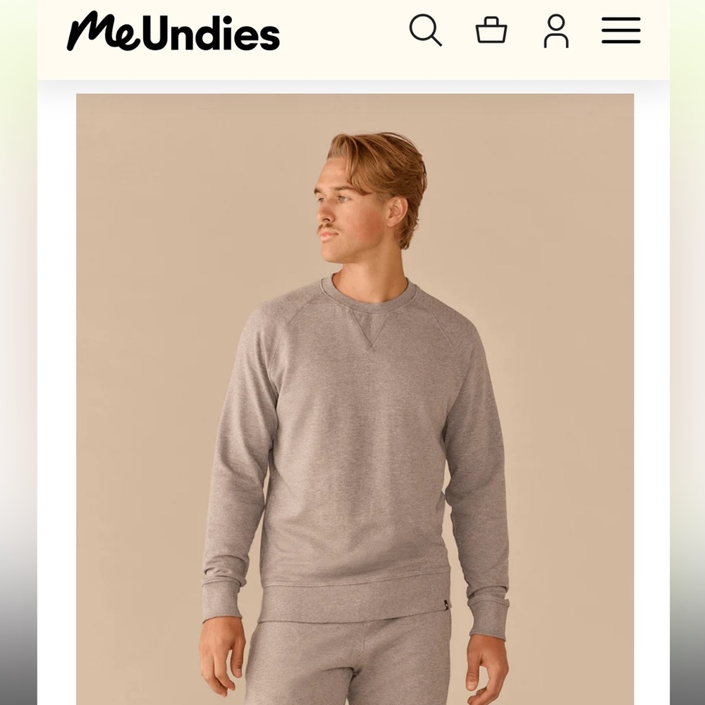 MeUndies Men's French Terry Crew Sweatshirt